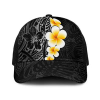 Black Tropical Plumeria With Galaxy Polynesian Art Baseball Net Cap - Polynesian Pride
