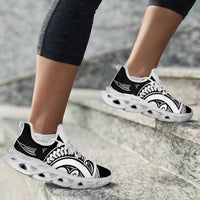 Black White New Zealand Puhoro Ta Moko Clunky Sneakers