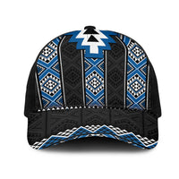 Blue Taniko Aotearoa Mesh Trucker Cap Niho Taniwha Mix Poutama - Polynesian Pride