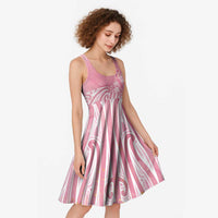 Breast Cancer Awareness Maori Midi Dress Kia Kaha Kia Maia Kia Manawanui LT7 - Polynesian Pride