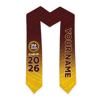 Custom American Samoa Graduation Stole Tafuna High School Polynesian Pattern
