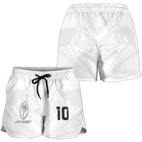Custom Fiji Rugby Shorts for Women Tapa Tribal Motifs Sporty Style LT03 - Polynesian Pride