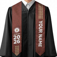 Custom Hawaii Castle High School Graduation Stole Kakau Pattern