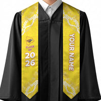 Custom Ke Kula O Ehunuikaimalino Graduation Stole Tapa Pattern With Leis