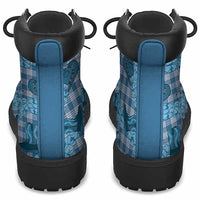 Cyan Palaka Hawaii Cowboy All Season Boots Puakenikeni Lei Paniolo Papale Seamless Vibes LT14 - Polynesian Pride