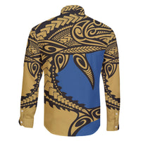 Polynesian Family Matching Outfit Samoan Shark Polynesian Tribal Off Shoulder Long Sleeve Dress And Shirt Family Set - Polynesian Pride