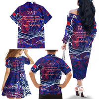Father's Day Samoa Family Matching Off The Shoulder Long Sleeve Dress and Hawaiian Shirt Special Dad Polynesia Paradise DT02 - Polynesian Pride