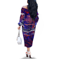 Father's Day American Samoa Family Matching Off The Shoulder Long Sleeve Dress and Hawaiian Shirt Special Dad Polynesia Paradise DT02 - Polynesian Pride