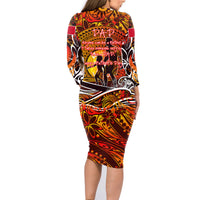 Father's Day Tonga Family Matching Long Sleeve Bodycon Dress and Hawaiian Shirt Special Dad Polynesia Paradise DT02 - Polynesian Pride