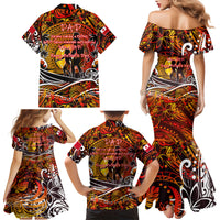 Father's Day Tonga Family Matching Mermaid Dress and Hawaiian Shirt Special Dad Polynesia Paradise