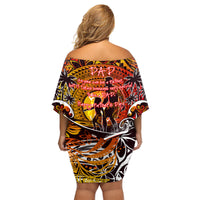 Father's Day Tonga Family Matching Off Shoulder Short Dress and Hawaiian Shirt Special Dad Polynesia Paradise DT02 - Polynesian Pride