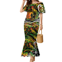 Father's Day Vanuatu Family Matching Mermaid Dress and Hawaiian Shirt Special Dad Polynesia Paradise DT02 Mom's Dress Art - Polynesian Pride