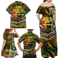 Father's Day Vanuatu Family Matching Off Shoulder Maxi Dress and Hawaiian Shirt Special Dad Polynesia Paradise DT02 - Polynesian Pride