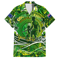 Father's Day Cook Islands Family Matching Long Sleeve Bodycon Dress and Hawaiian Shirt Special Dad Polynesia Paradise DT02 Dad's Shirt - Short Sleeve Green - Polynesian Pride