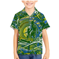 Father's Day Solomon Islands Family Matching Mermaid Dress and Hawaiian Shirt Special Dad Polynesia Paradise DT02 Son's Shirt Green - Polynesian Pride