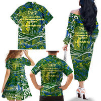 Father's Day Solomon Islands Family Matching Off The Shoulder Long Sleeve Dress and Hawaiian Shirt Special Dad Polynesia Paradise DT02 - Polynesian Pride