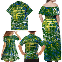 Father's Day Solomon Islands Family Matching Off Shoulder Maxi Dress and Hawaiian Shirt Special Dad Polynesia Paradise DT02 - Polynesian Pride