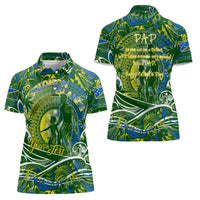 Father's Day Solomon Islands Women Polo Shirt Special Dad Polynesia Paradise