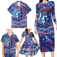 Father's Day Guam Family Matching Long Sleeve Bodycon Dress and Hawaiian Shirt Special Dad Polynesia Paradise DT02 - Polynesian Pride