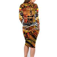 Father's Day Marquesas Islands Family Matching Long Sleeve Bodycon Dress and Hawaiian Shirt Special Dad Polynesia Paradise DT02 - Polynesian Pride