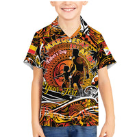 Father's Day Marquesas Islands Family Matching Mermaid Dress and Hawaiian Shirt Special Dad Polynesia Paradise DT02 Son's Shirt Orange - Polynesian Pride