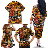 Father's Day Marquesas Islands Family Matching Off The Shoulder Long Sleeve Dress and Hawaiian Shirt Special Dad Polynesia Paradise DT02 - Polynesian Pride