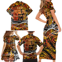 Father's Day Marquesas Islands Family Matching Short Sleeve Bodycon Dress and Hawaiian Shirt Special Dad Polynesia Paradise DT02 - Polynesian Pride
