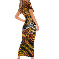 Father's Day Marquesas Islands Family Matching Short Sleeve Bodycon Dress and Hawaiian Shirt Special Dad Polynesia Paradise DT02 - Polynesian Pride