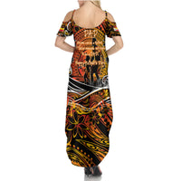 Father's Day Marquesas Islands Family Matching Summer Maxi Dress and Hawaiian Shirt Special Dad Polynesia Paradise DT02 - Polynesian Pride