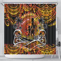 Father's Day Marquesas Islands Shower Curtain Special Dad Polynesia Paradise