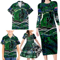 Father's Day New Zealand Family Matching Long Sleeve Bodycon Dress and Hawaiian Shirt Special Dad Polynesia Paradise DT02 - Polynesian Pride