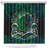 Father's Day New Zealand Shower Curtain Special Dad Polynesia Paradise