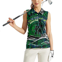 Father's Day New Zealand Women Sleeveless Polo Shirt Special Dad Polynesia Paradise DT02 - Polynesian Pride