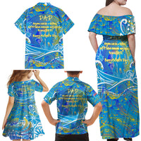 Father's Day Tuvalu Family Matching Off Shoulder Maxi Dress and Hawaiian Shirt Special Dad Polynesia Paradise DT02 - Polynesian Pride
