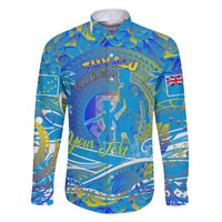 Father's Day Tuvalu Family Matching Short Sleeve Bodycon Dress and Hawaiian Shirt Special Dad Polynesia Paradise