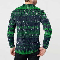 Merry Christmas New Zealand Button Sweatshirt Xmas Travel Map - Polynesian Pride