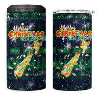Merry Christmas New Zealand 4 in 1 Can Cooler Tumbler Xmas Travel Map DT02 One Size: 16 oz Blue - Polynesian Pride