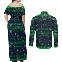 Merry Christmas New Zealand Couples Matching Off Shoulder Maxi Dress and Long Sleeve Button Shirt Xmas Travel Map DT02 - Polynesian Pride