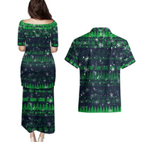 Merry Christmas New Zealand Couples Matching Puletasi and Hawaiian Shirt Xmas Travel Map DT02 - Polynesian Pride