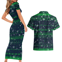 Merry Christmas New Zealand Couples Matching Short Sleeve Bodycon Dress and Hawaiian Shirt Xmas Travel Map DT02 - Polynesian Pride