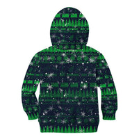 Merry Christmas New Zealand Kid Hoodie Xmas Travel Map - Polynesian Pride