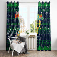 Merry Christmas New Zealand Window Curtain Xmas Travel Map - Polynesian Pride