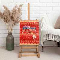 Merry Christmas Hawaii Canvas Wall Art Xmas Travel Map - Polynesian Pride