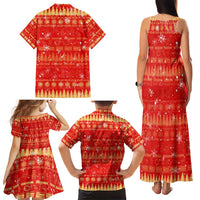 Merry Christmas Hawaii Family Matching Tank Maxi Dress and Hawaiian Shirt Xmas Travel Map DT02 - Polynesian Pride