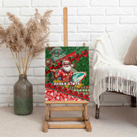 Mele Kalikimaka Shaka Santa Canvas Wall Art Hawaiian Surf Christmas Design with Aloha Spirit DT02 - Polynesian Pride