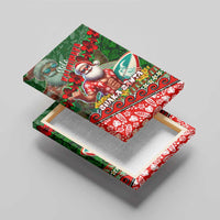 Mele Kalikimaka Shaka Santa Canvas Wall Art Hawaiian Surf Christmas Design with Aloha Spirit DT02 - Polynesian Pride