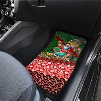Mele Kalikimaka Shaka Santa Car Mats Hawaiian Surf Christmas Design with Aloha Spirit DT02 - Polynesian Pride
