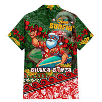 Mele Kalikimaka Shaka Santa Family Matching Mermaid Dress and Hawaiian Shirt Hawaiian Surf Christmas Design with Aloha Spirit DT02 - Polynesian Pride