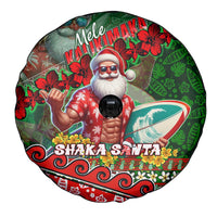 Mele Kalikimaka Shaka Santa Spare Tire Cover Hawaiian Surf Christmas Design with Aloha Spirit DT02 - Polynesian Pride