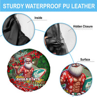 Mele Kalikimaka Shaka Santa Spare Tire Cover Hawaiian Surf Christmas Design with Aloha Spirit DT02 - Polynesian Pride